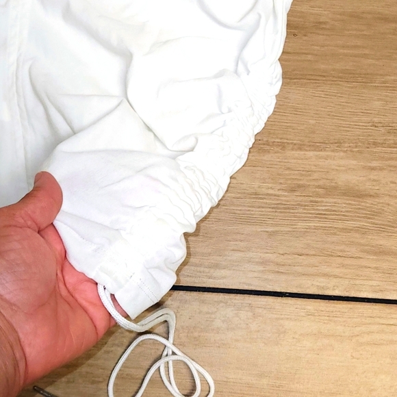 ALEXANDER WANG High Twist Crop Top With Ties In White Size M - Picture 4 of 14